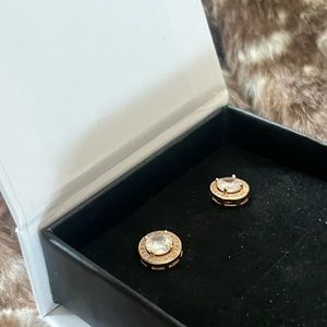 💎Diamond Halo Studs - Cate & Chloe Rose Gold Earrings